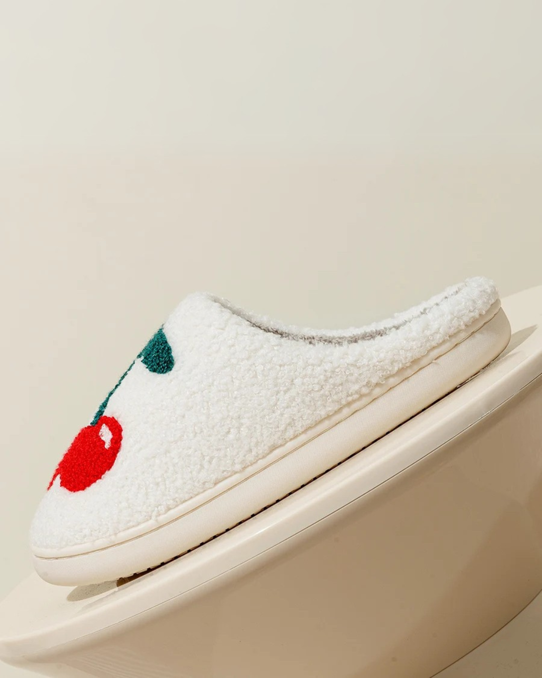 Cherry Sherpa Slippers