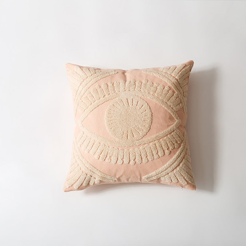 Eye Embroidered Cushion Cover