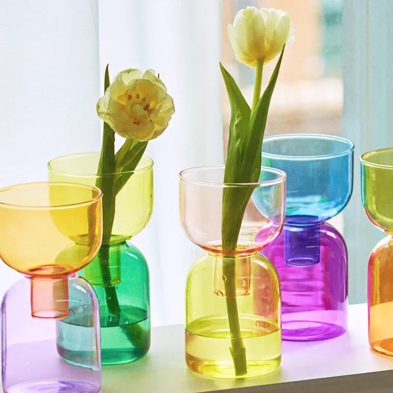 Up Down Glass Candle Holder and Vase