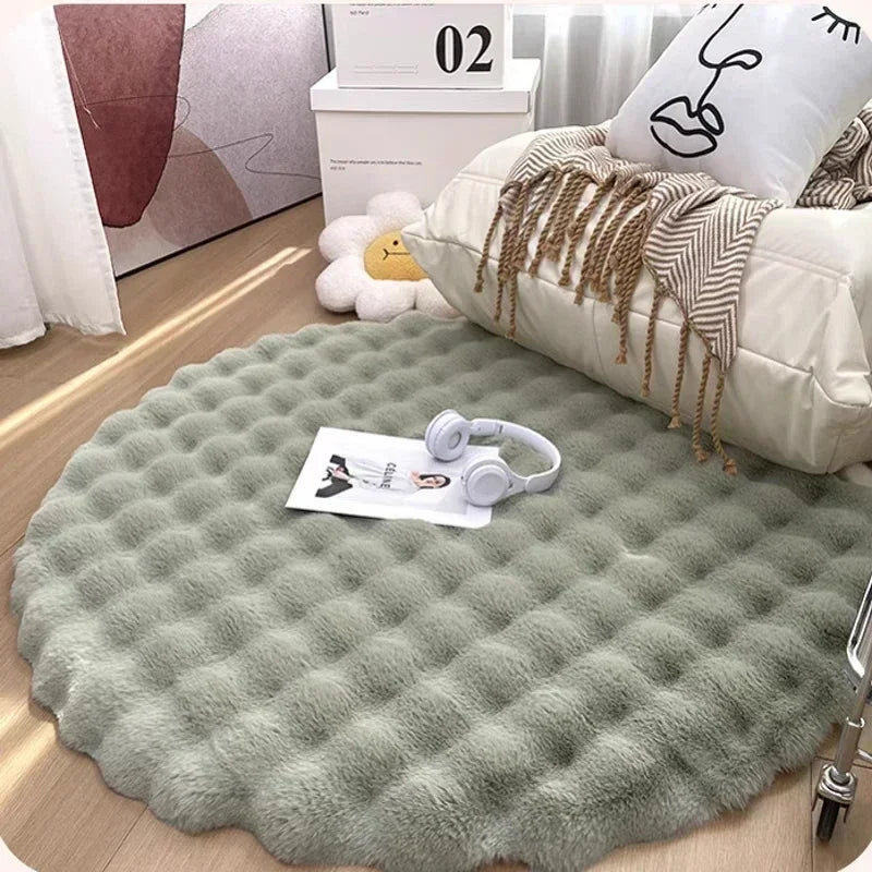 Waffle Faux Fur Rug