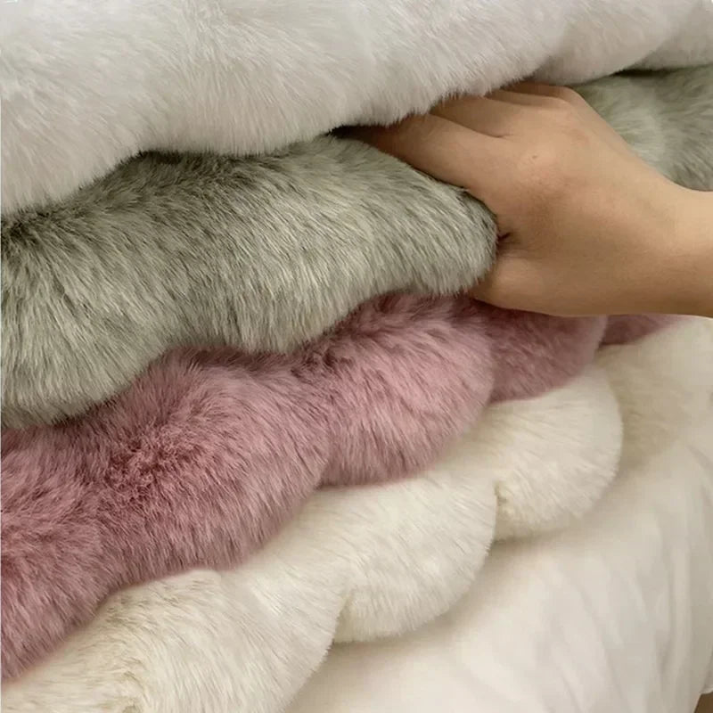 Waffle Faux Fur Rug
