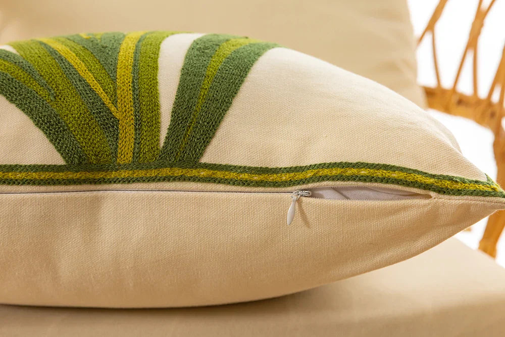 Tulip Embroidered Cushion Cover
