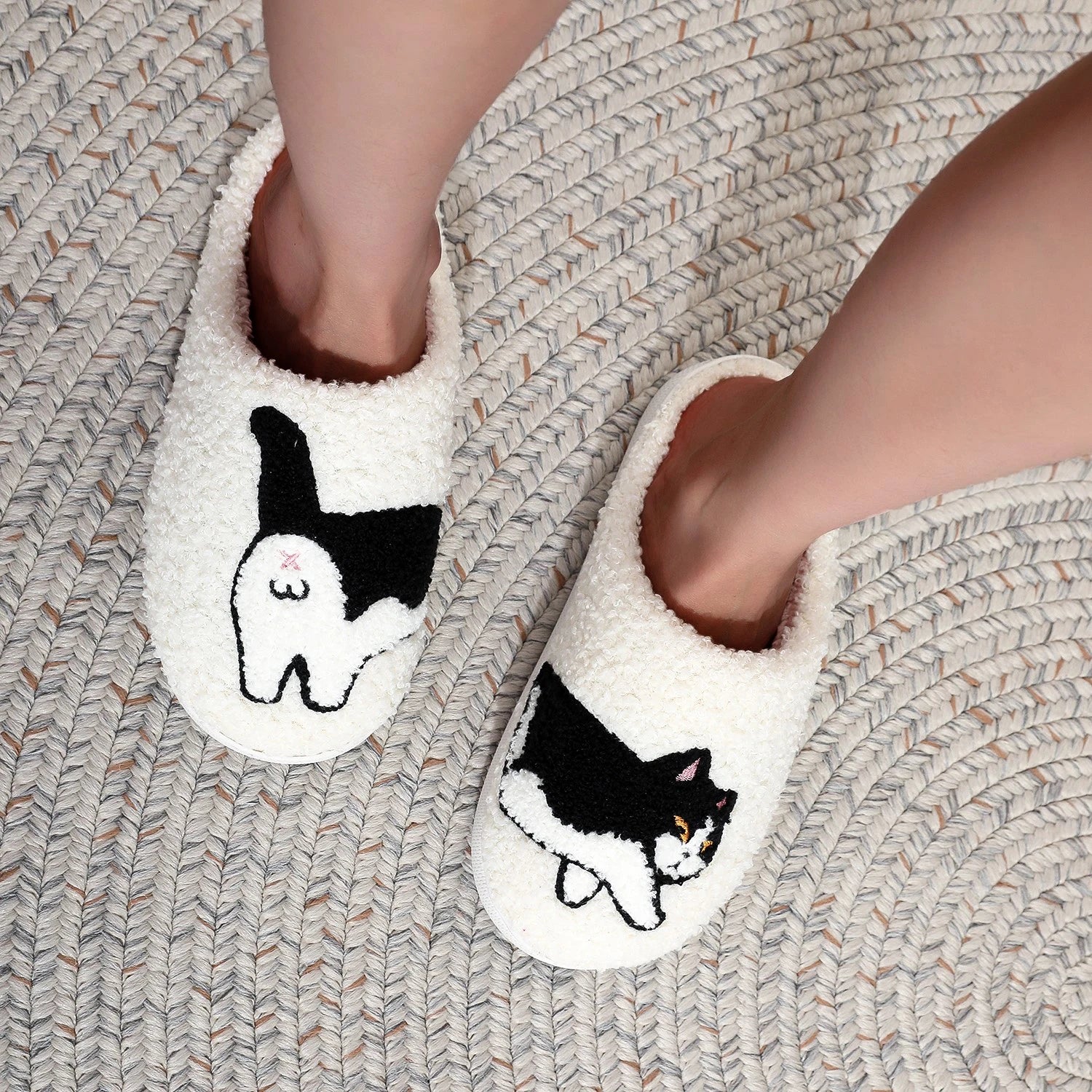 Cat Sherpa Slippers