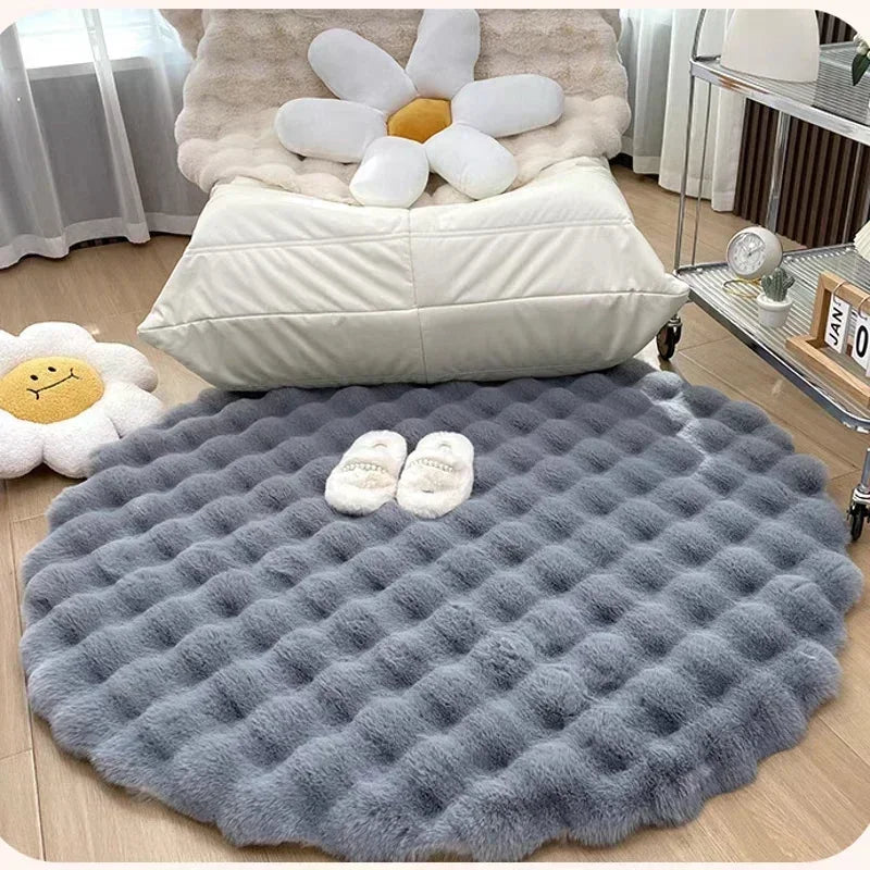 Waffle Faux Fur Rug