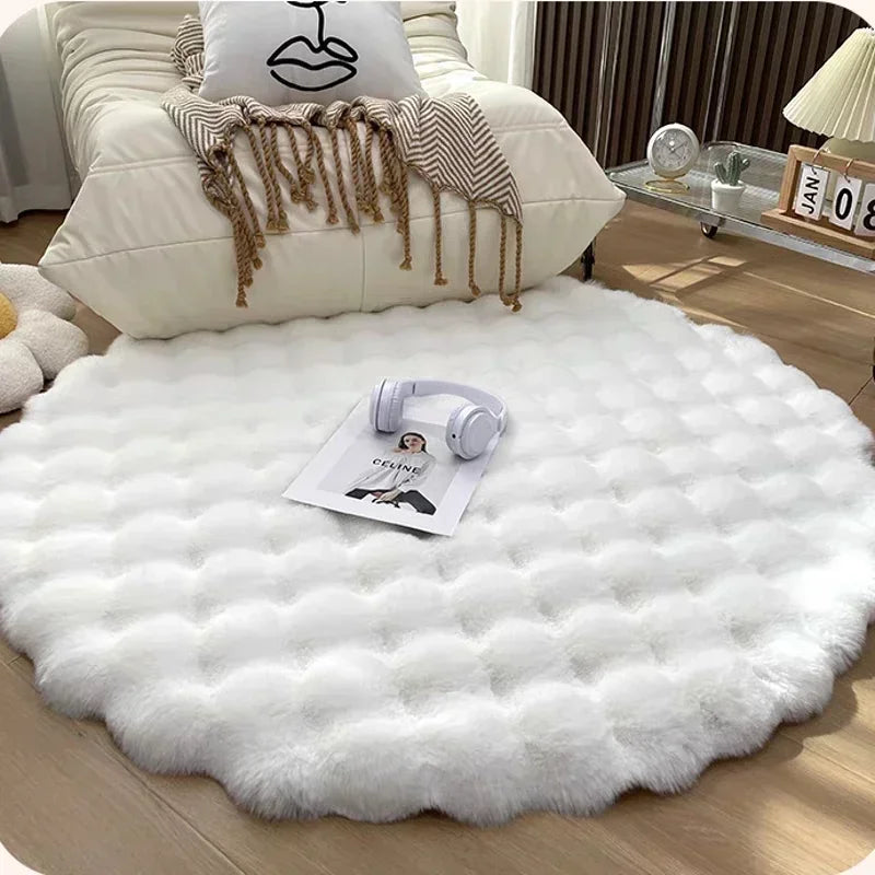 Waffle Faux Fur Rug