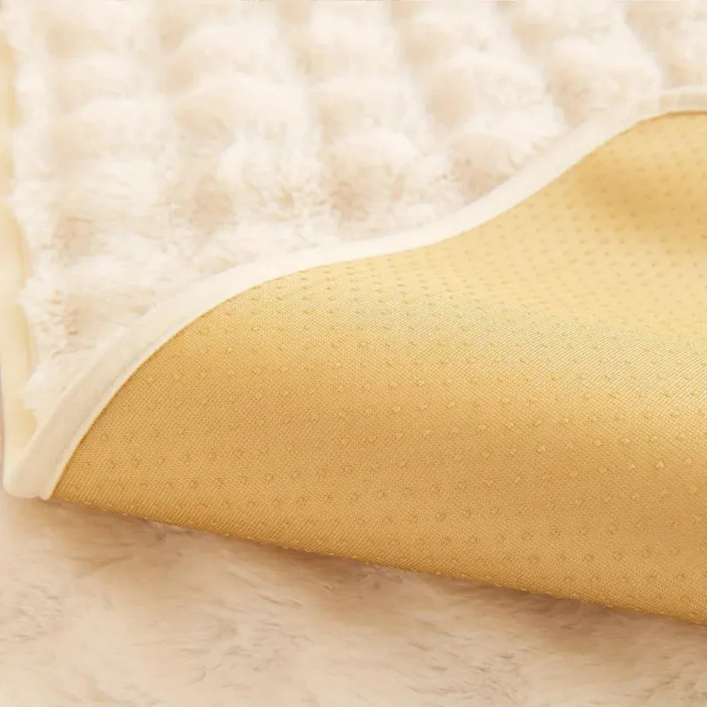 Waffle Faux Fur Sofa Cover