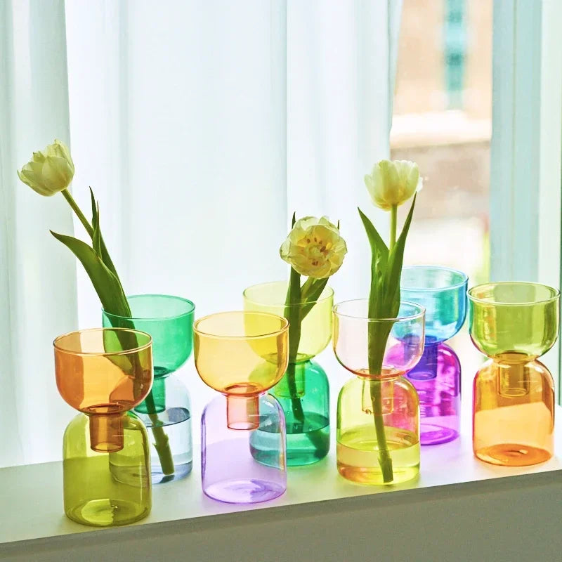 Up Down Glass Candle Holder and Vase