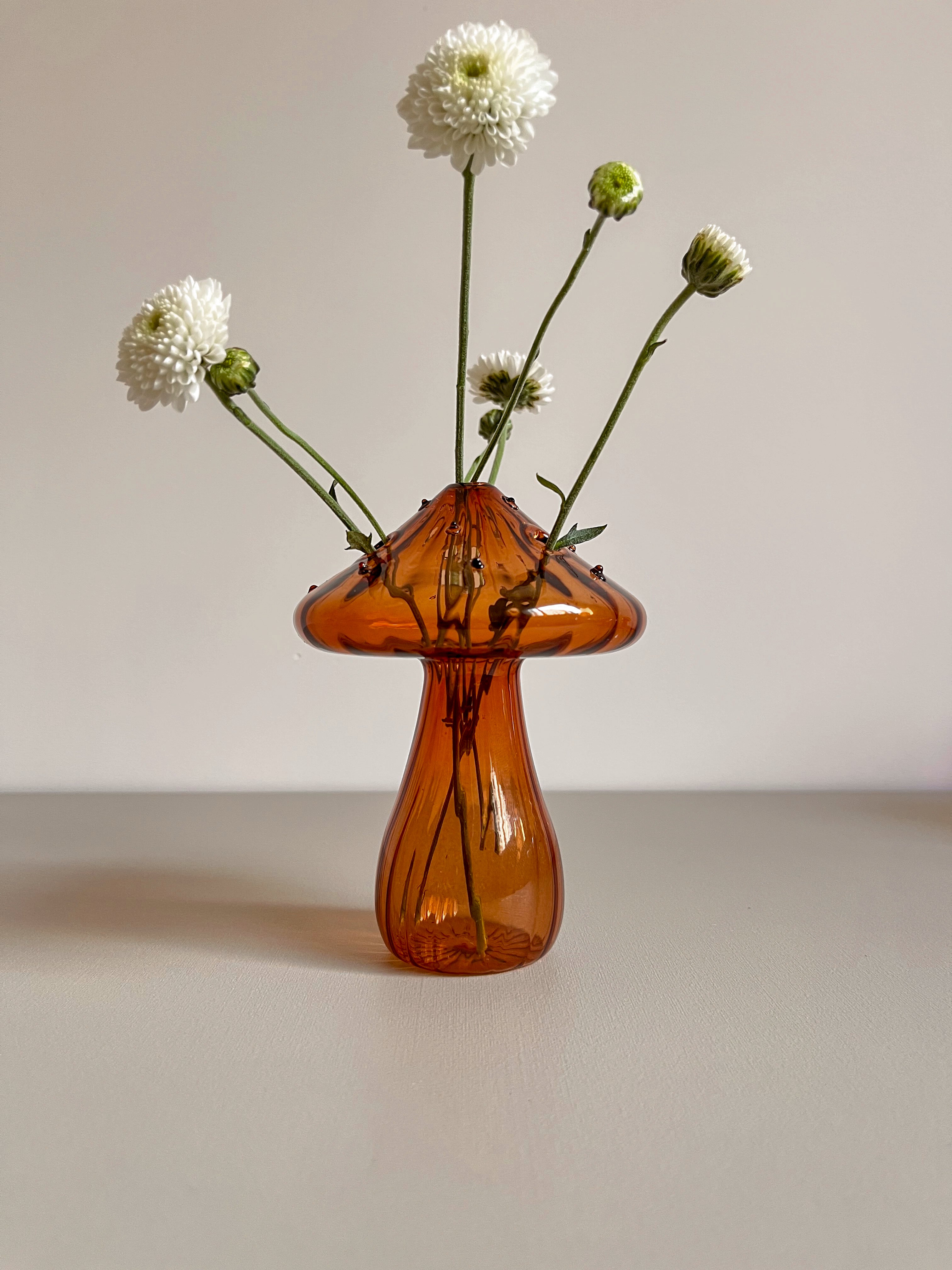 Colorful Mushroom Glass Vase