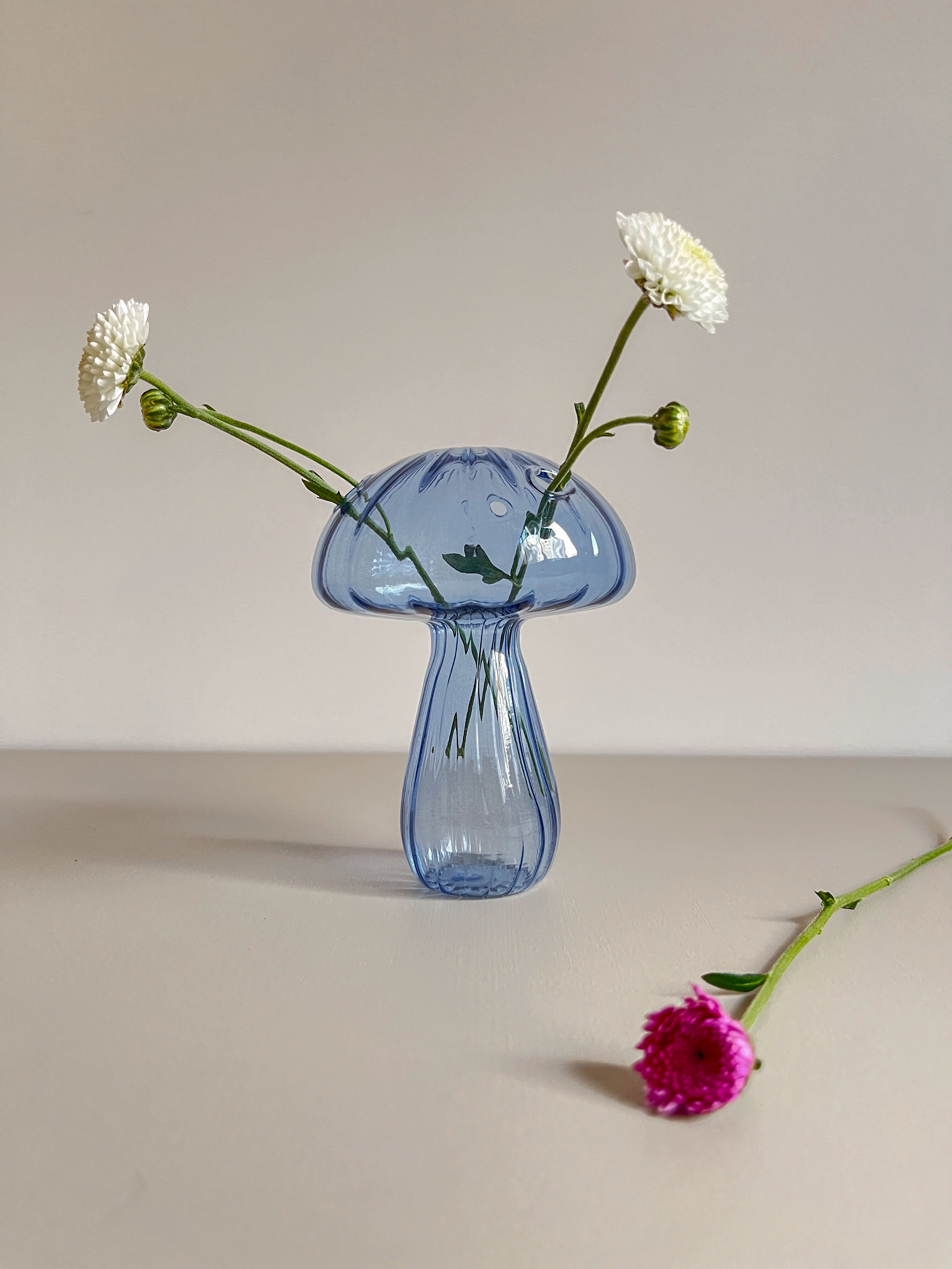 Colorful Mushroom Glass Vase