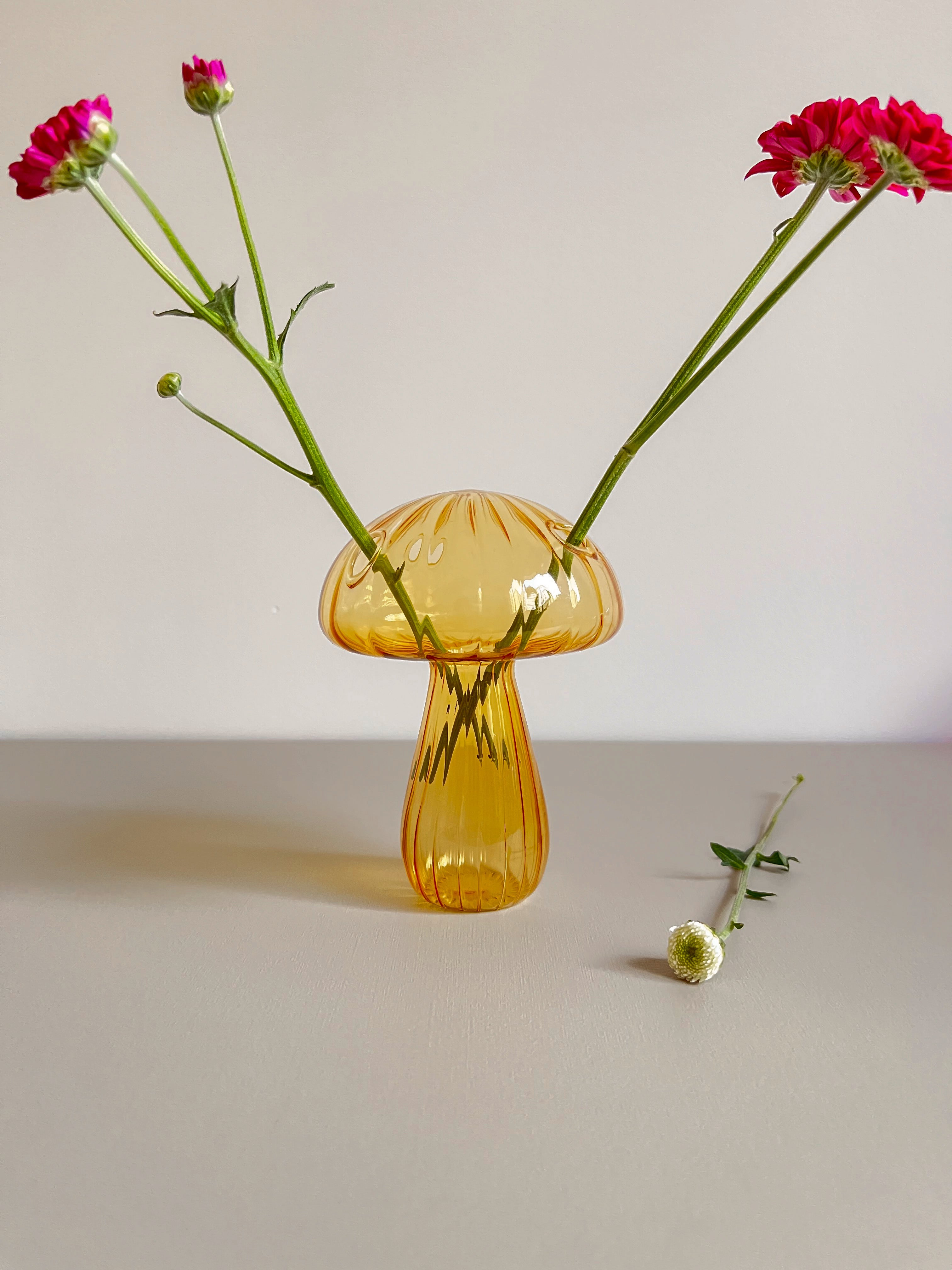 Colorful Mushroom Glass Vase