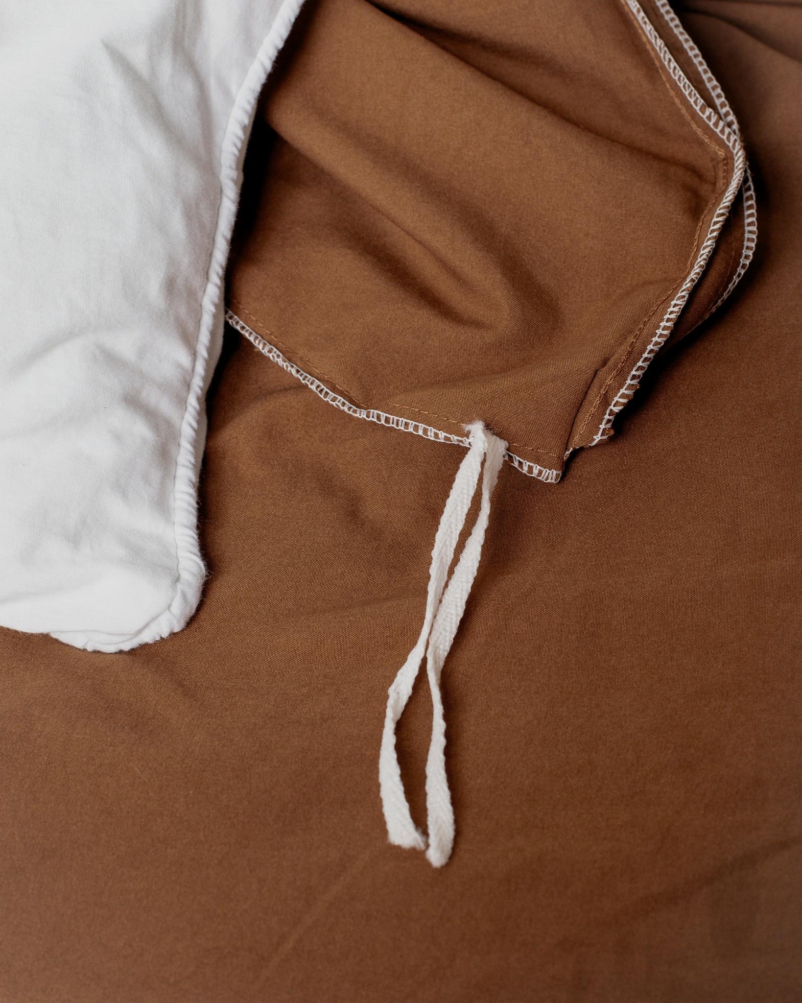 Solid Washed Cotton Duvet - Brown