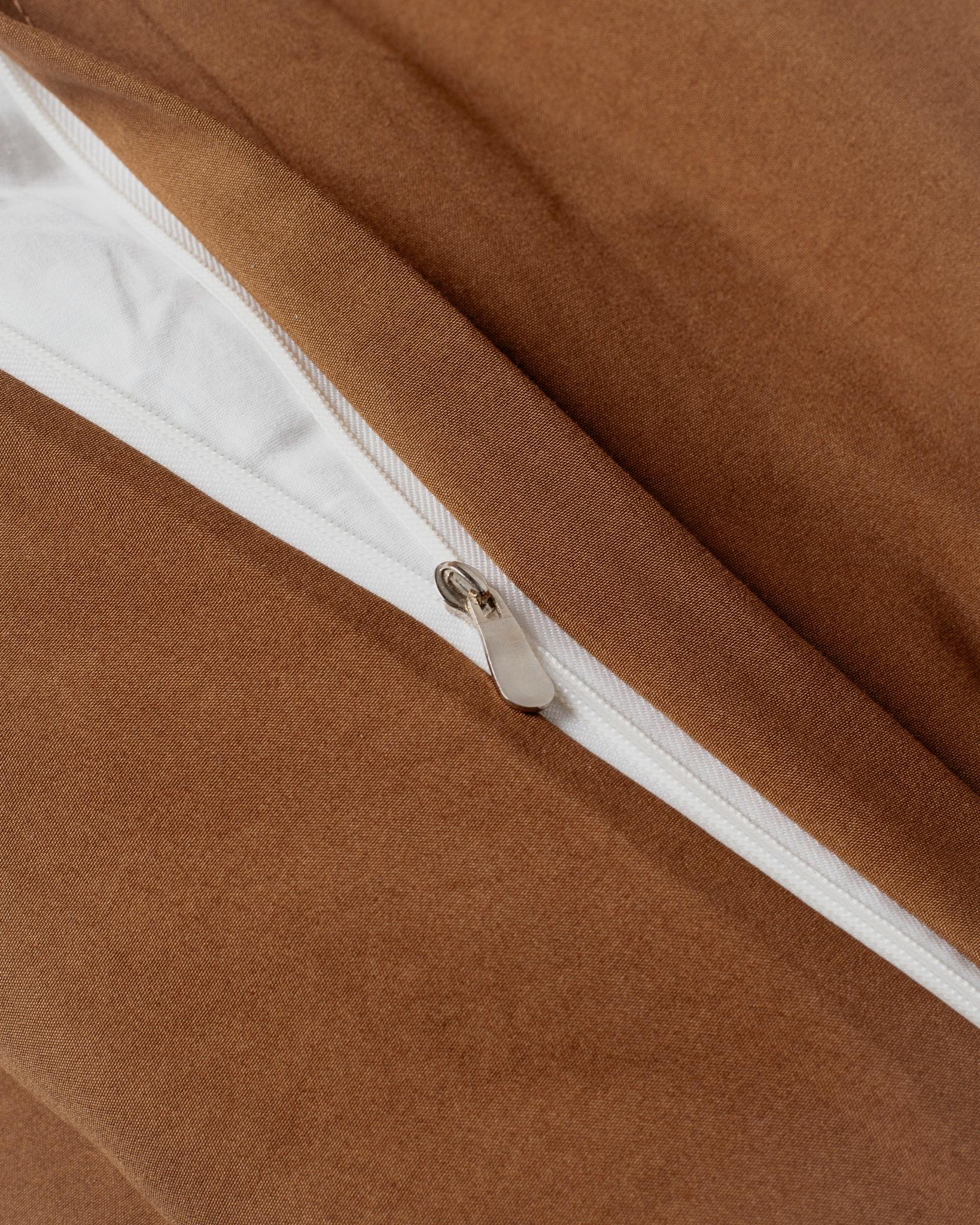 Solid Washed Cotton Duvet - Brown