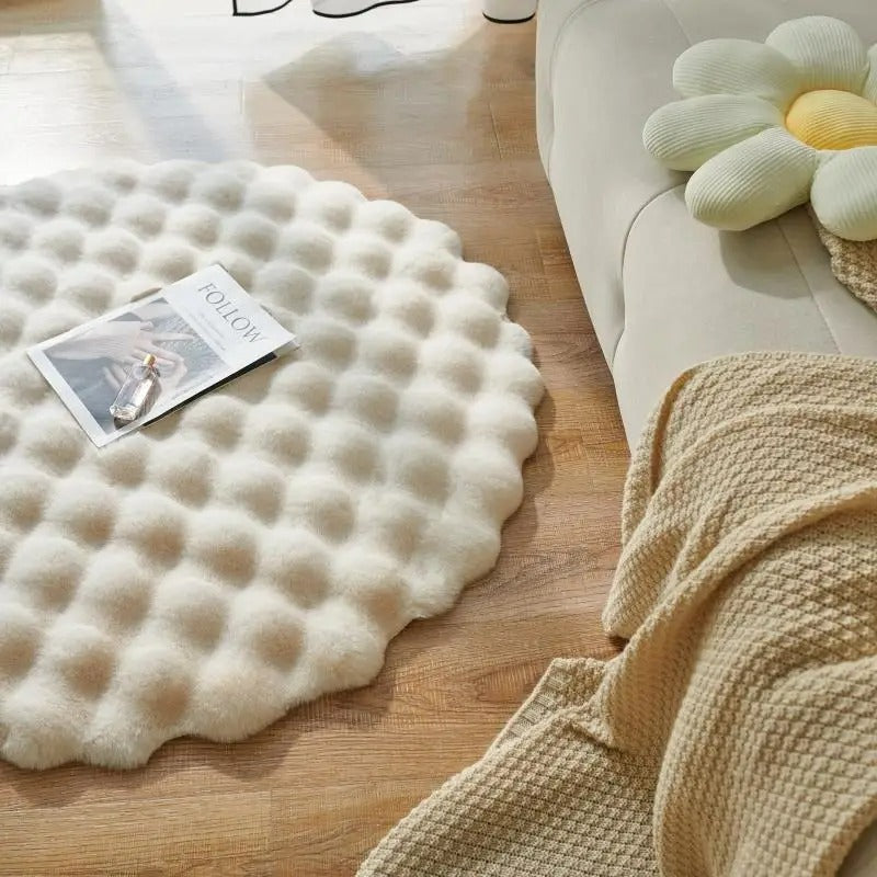 Waffle Faux Fur Rug
