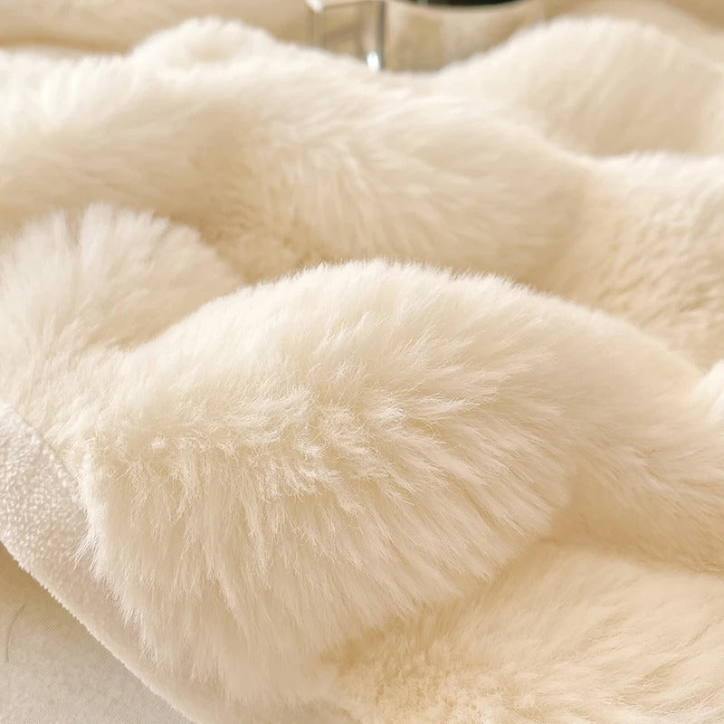 Waffle Faux Fur Pillowcase