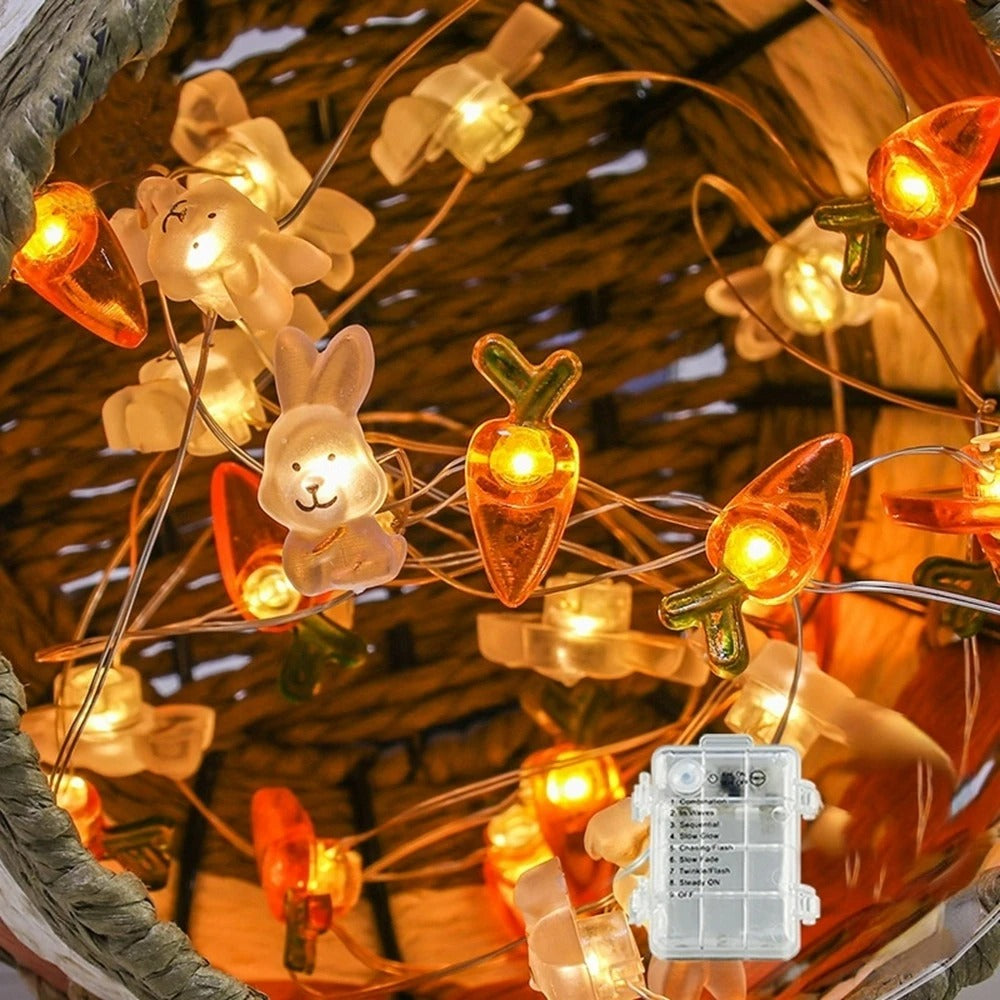 Bunny & Carrot LED String Lights
