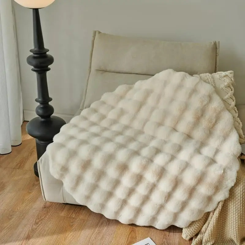 Waffle Faux Fur Rug