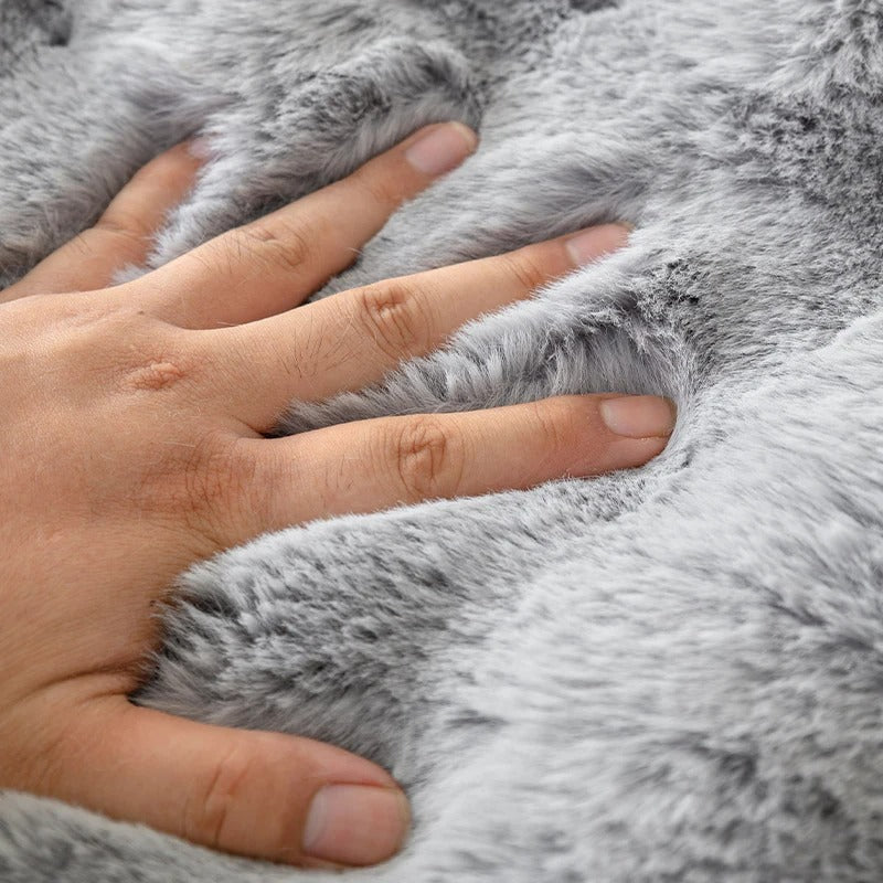 Waffle Faux Fur Sofa Cover