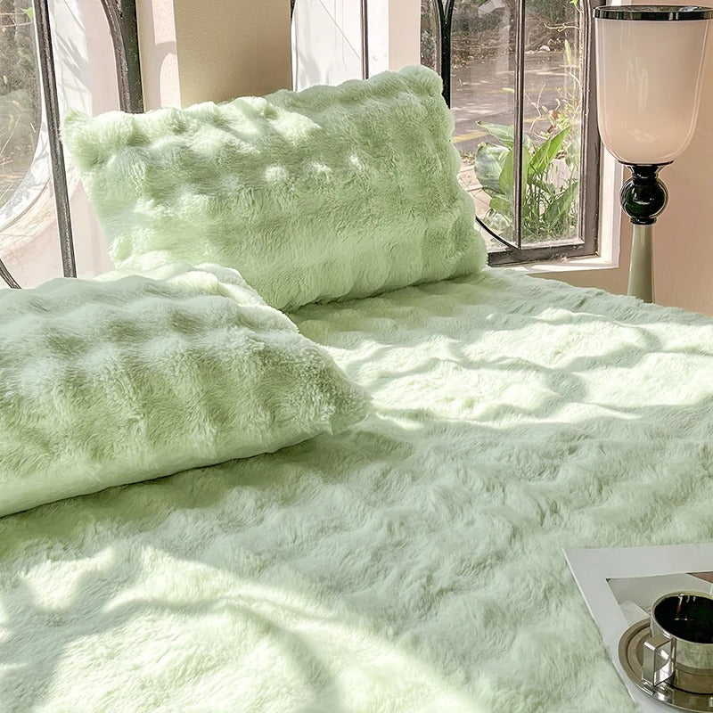 Waffle Faux Fur Pillowcase