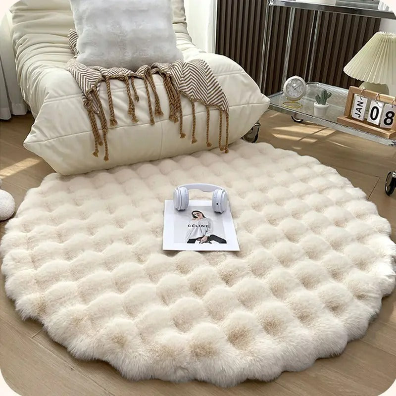 Waffle Faux Fur Rug