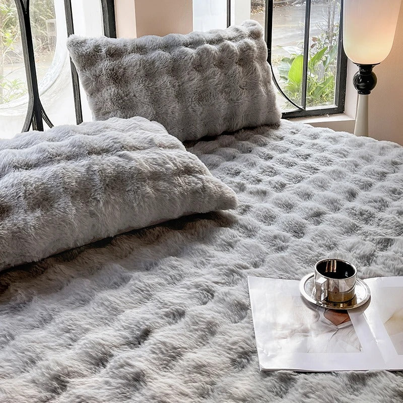 Waffle Faux Fur Pillowcase