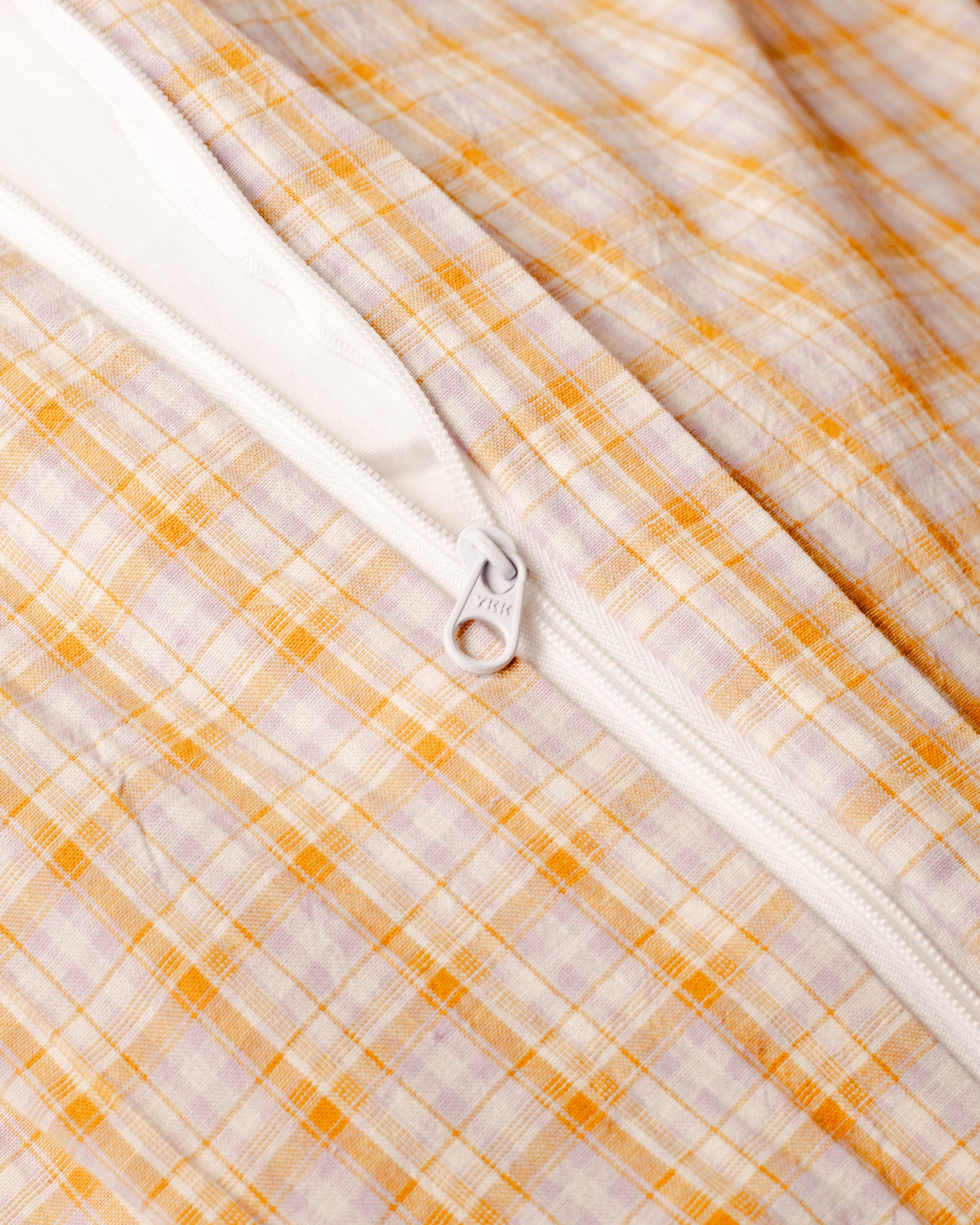 Checkered Cotton Duvet Set 4 Pieces - Limoncello