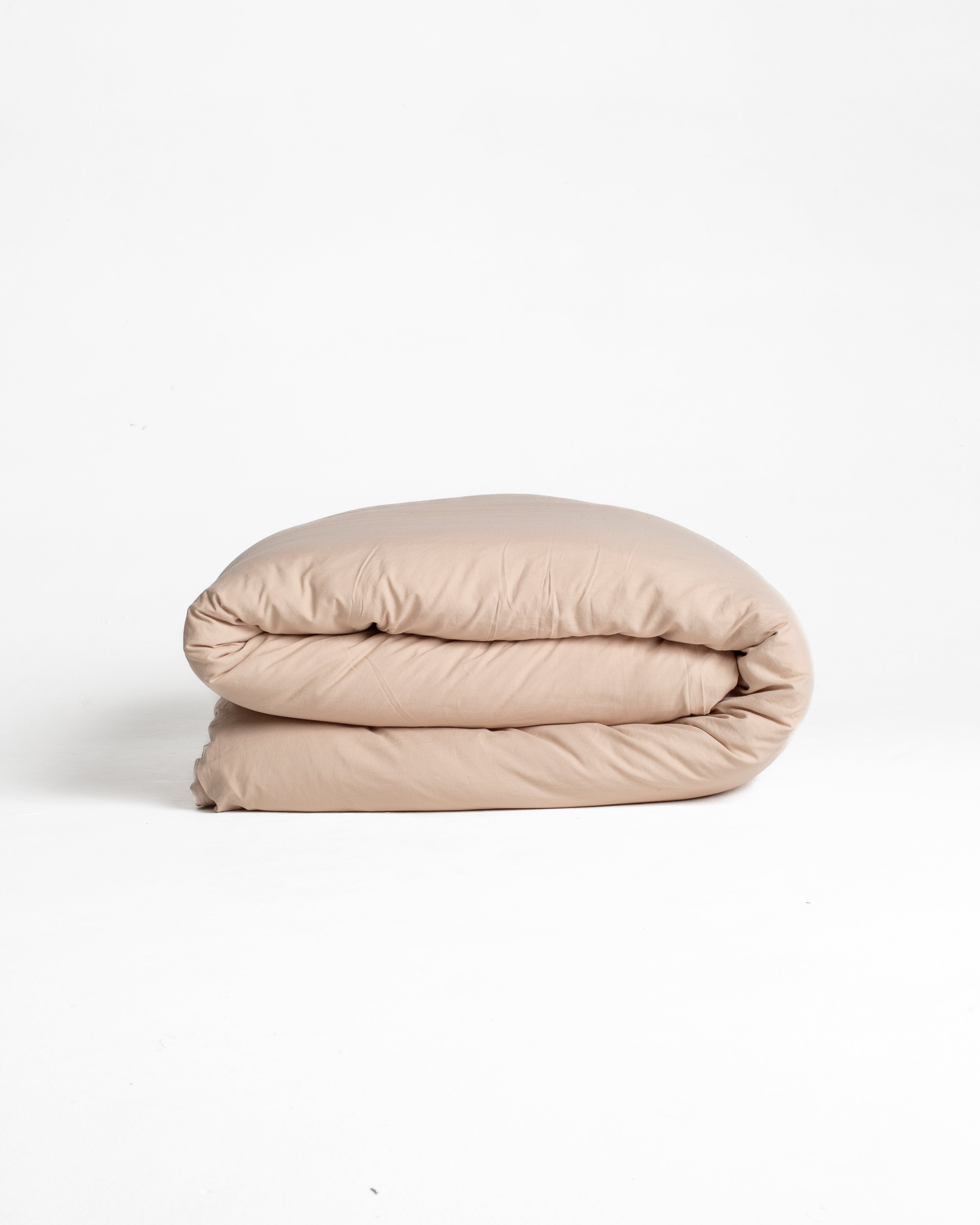 Vanilla Solid Washed Cotton Duvet Cover