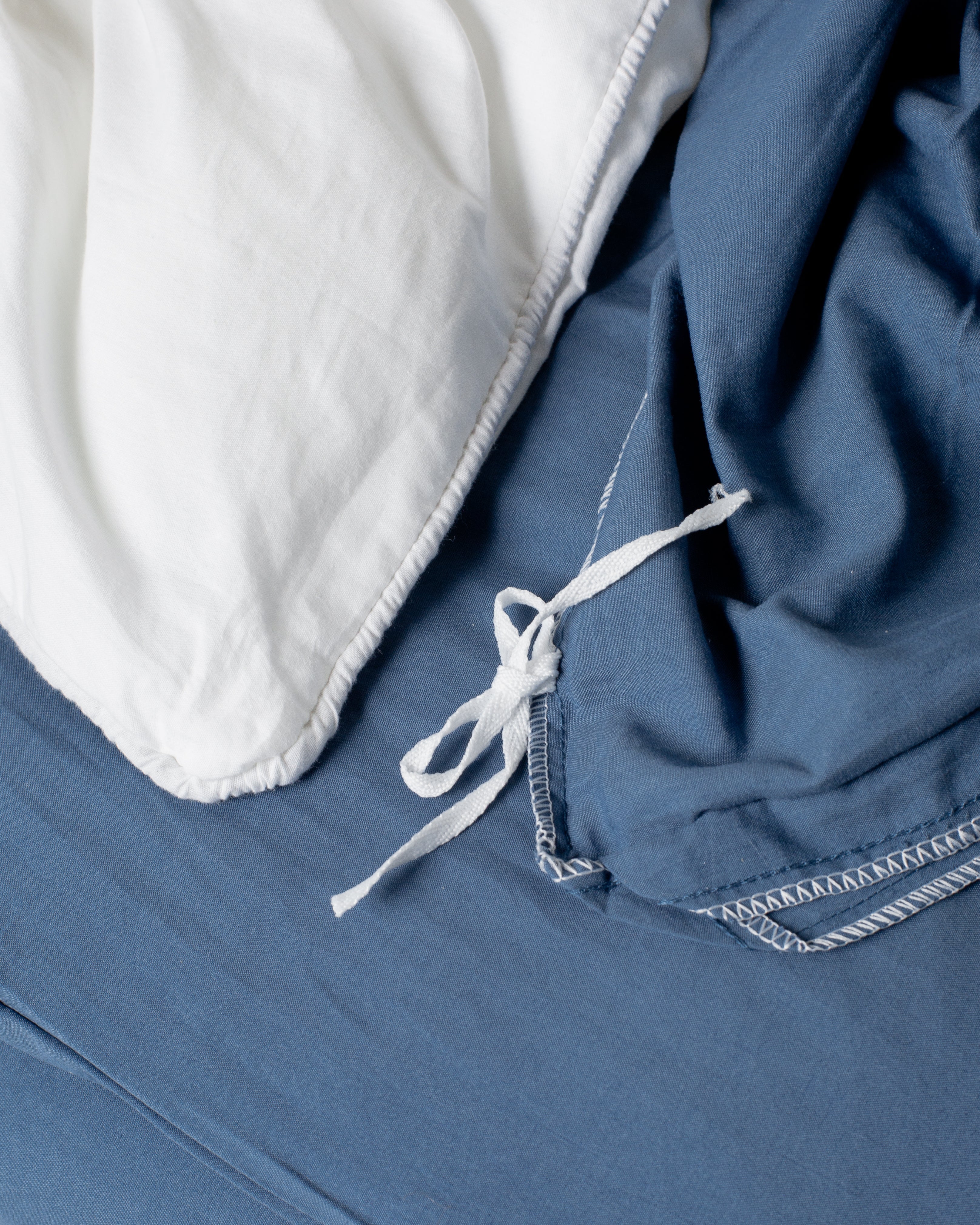 Navy Solid Washed Cotton Duvet Cover