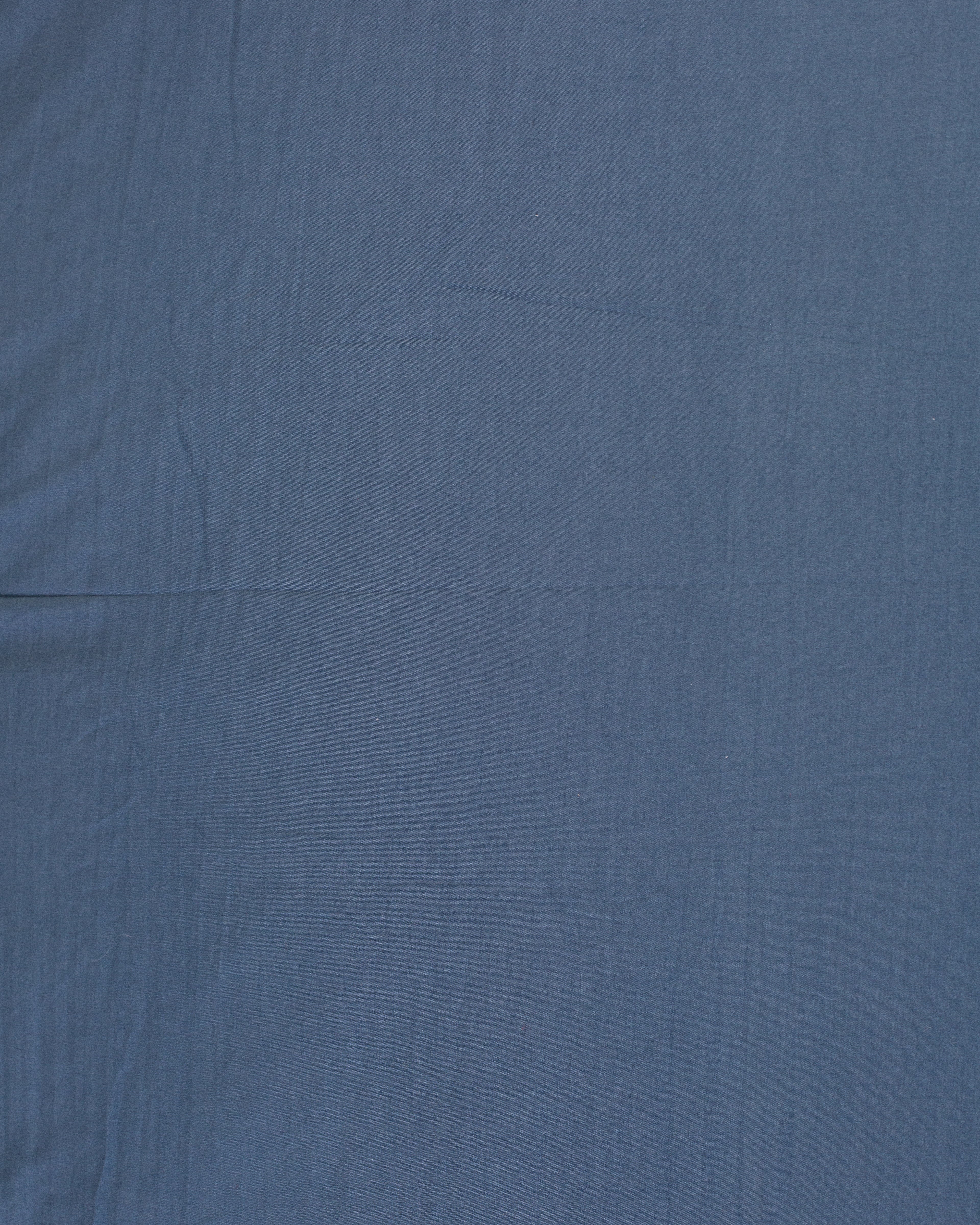 Navy Solid Washed Cotton Duvet Cover