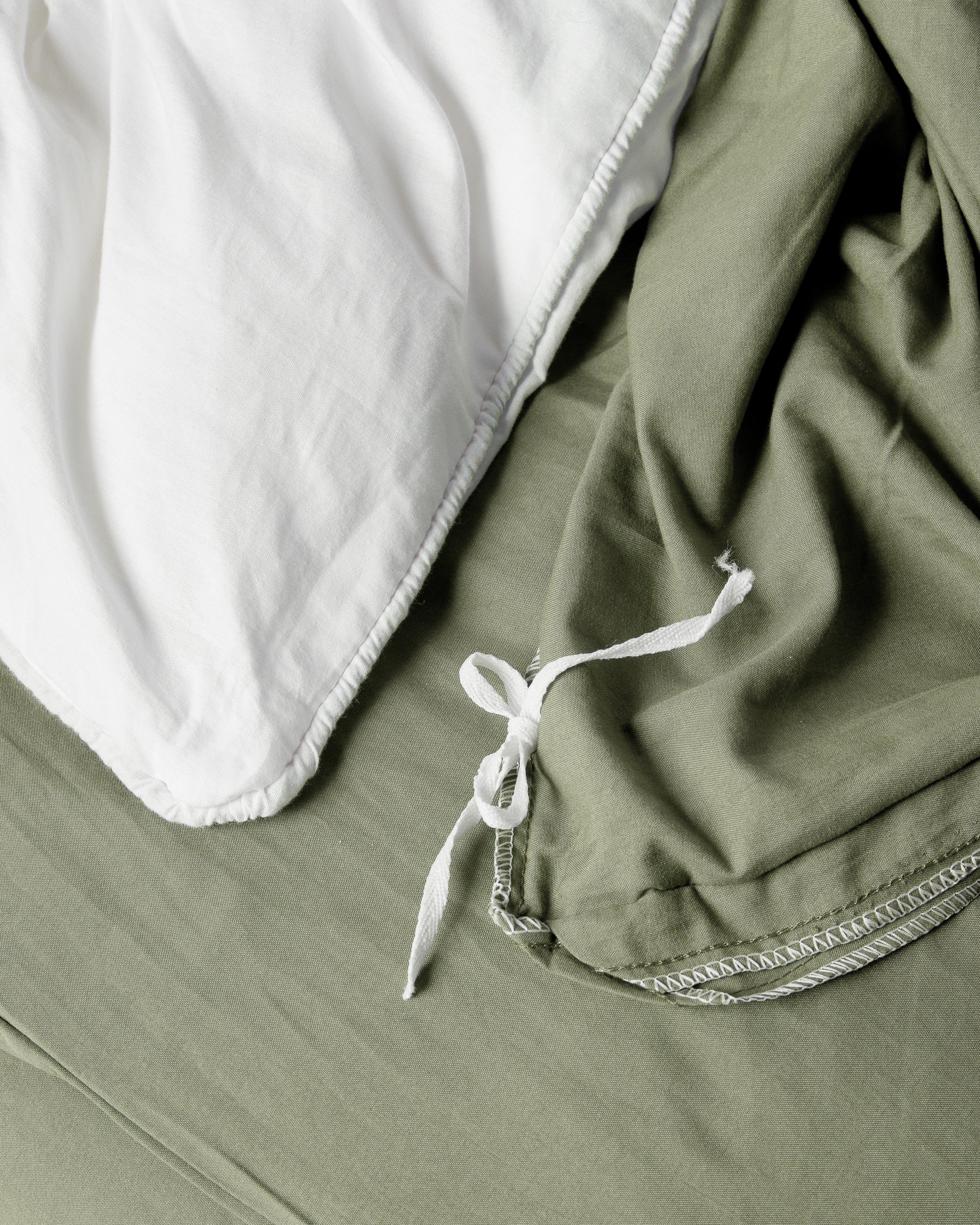 Solid Washed Cotton Duvet Set 4 Pieces - Matcha